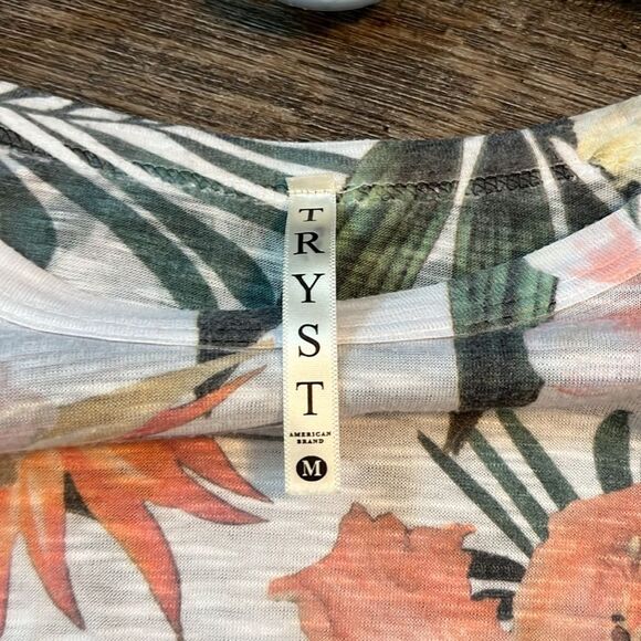🏝️ Tryst Women’s Medium Tropical Print Top - Picture 5 of 5